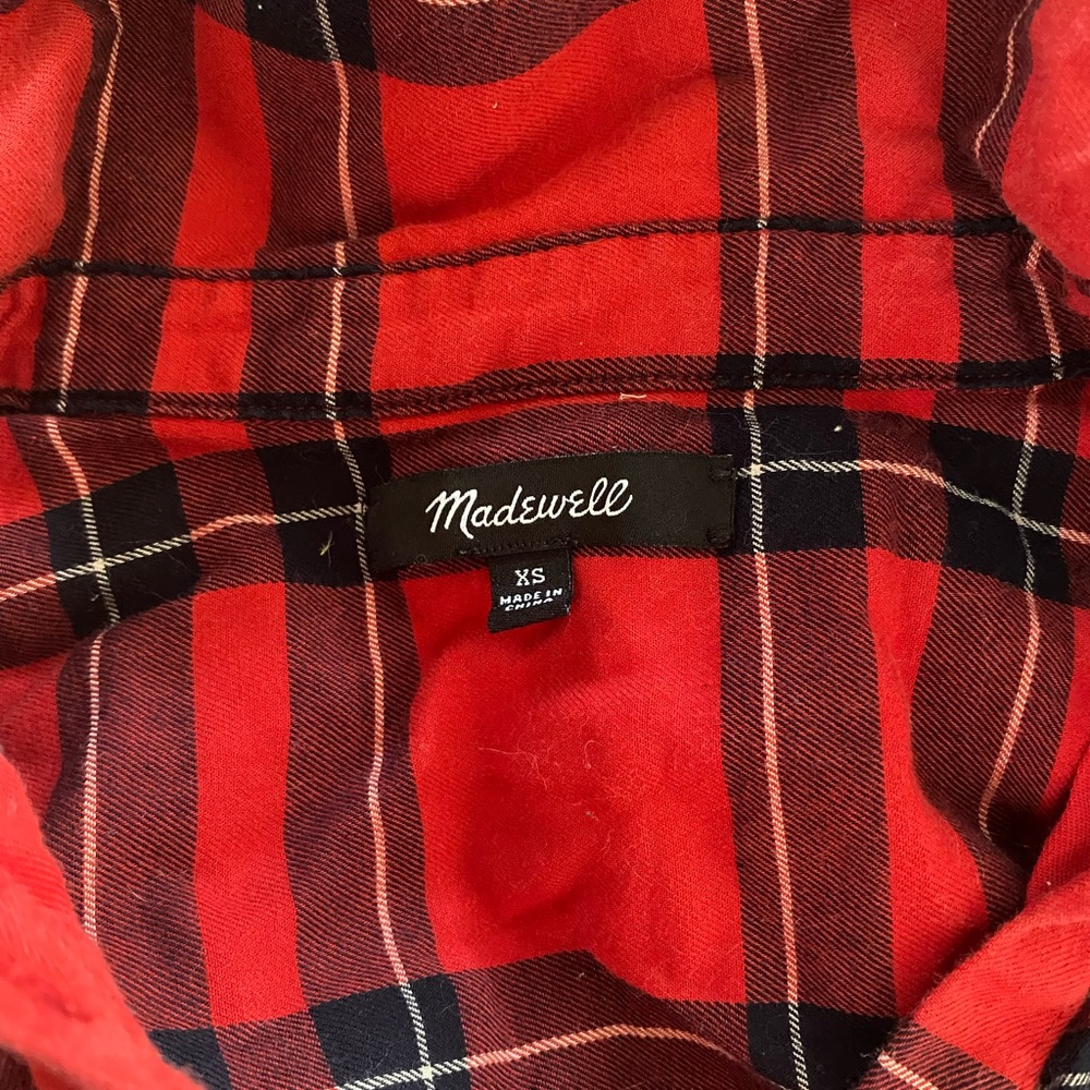 Madewell Central shirt in Red Plaid - Picture 4 of 4
